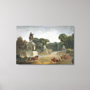 De ingang aan de Tuileries van de Plaats Canvas Afdruk
