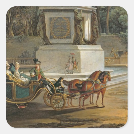 De ingang aan de Tuileries Vierkante Sticker (Voorkant)
