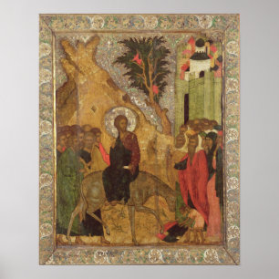 De ingang in Jeruzalem, Moskouse school Poster