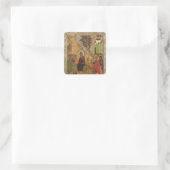 De ingang in Jeruzalem, Moskouse school Vierkante Sticker (Tas)