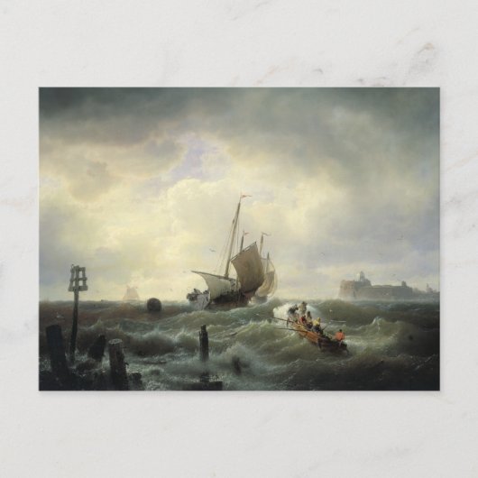 De ingang naar de haven van Hellestemsluys Briefkaart (Voorkant)