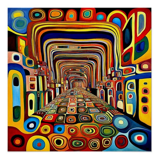 De ingang naar de psychedelische gang perfect poster (Voorkant)