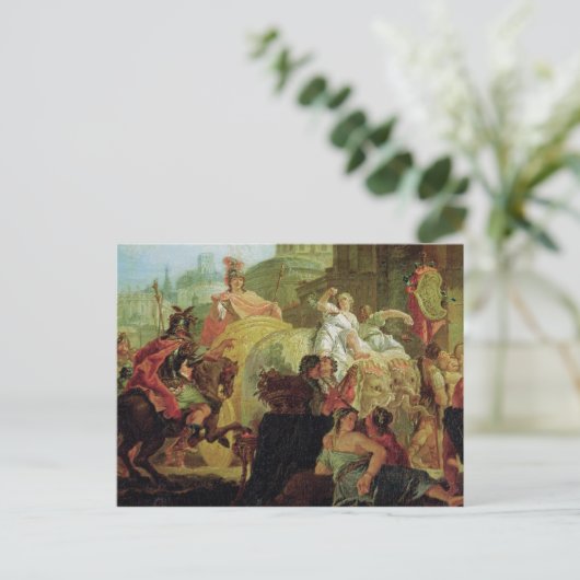 De ingang van Alexander de Grote Briefkaart (Staand voorkant)