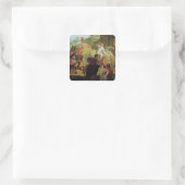 De ingang van Alexander de Grote Vierkante Sticker (Tas)