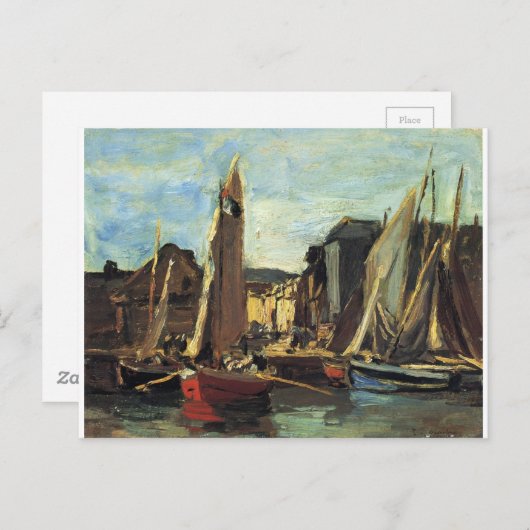 De ingang van de haven van Honfleur Eugene Boudin Briefkaart (Voorkant / Achterkant)