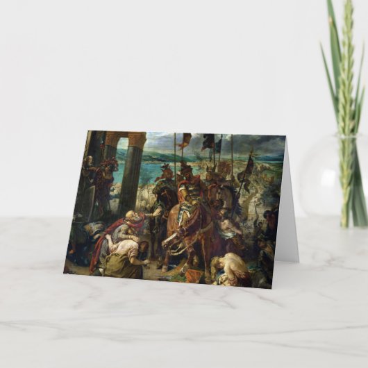 De ingang van de Kruisvaarders in Constantinopel Feestdagen Kaart (Voorkant)