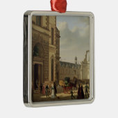 De ingang van de Musee de Louvre en St. Metalen Ornament (Rechts)