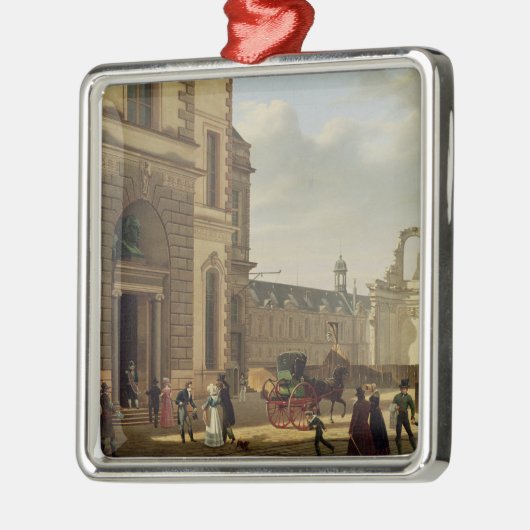 De ingang van de Musee de Louvre en St. Metalen Ornament (Links)