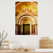 De ingang van de Sint-Marcusbasiliek in Venetië Poster (Keuken)