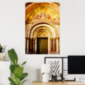 De ingang van de Sint-Marcusbasiliek in Venetië Poster (Thuiskantoor)