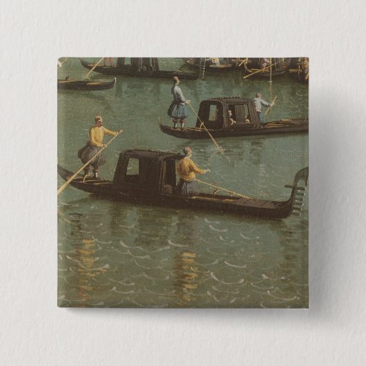 De ingang van het Grote Kanaal Vierkante Button 5,1 Cm (Voorkant)