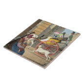 De ingang van het vervoer van vierentwintig proefp tegeltje (Zijkant)