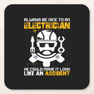 De ingenieur is altijd aardig aan een elektricien  kartonnen onderzetters