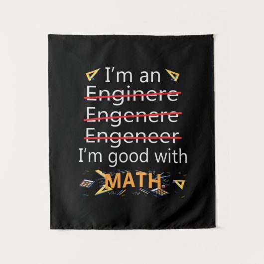 De ingenieur is goed met Wiskunde Wandkleed (Voorkant)