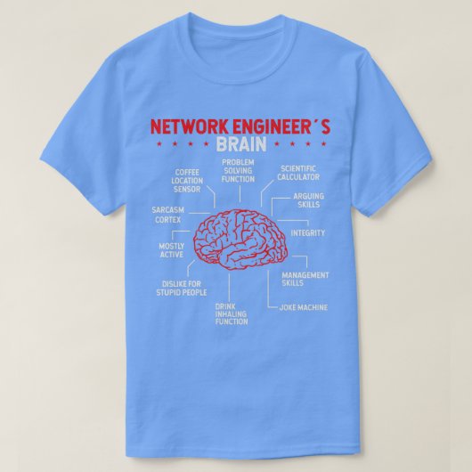 De Ingenieur van de Ingenieur van het Netwerk van  T-shirt (Design voorkant)