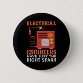 De ingenieurs Elektrische Ingenieurs hebben enkel  Ronde Button 5,7 Cm (Voorkant)