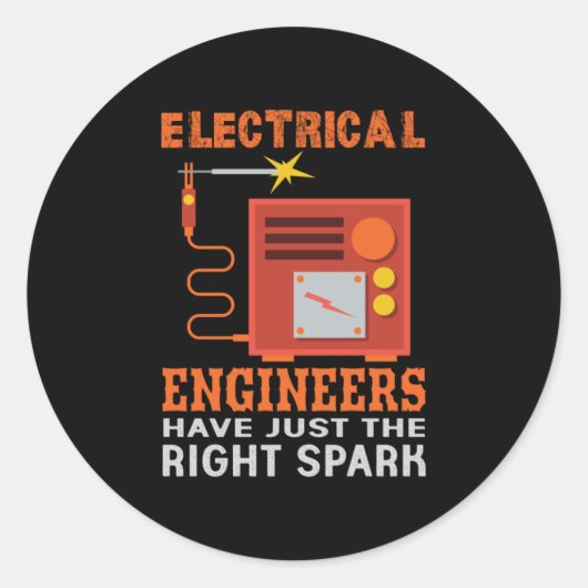 De ingenieurs Elektrische Ingenieurs hebben enkel  Ronde Sticker (Voorkant)