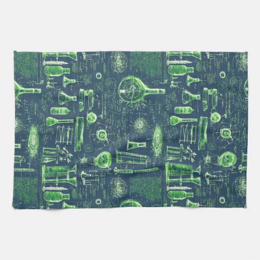 De ingenieuze blauwdruk van Mad Scientist Theedoek (Horizontaal)