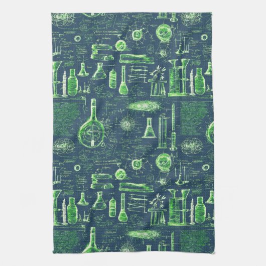 De ingenieuze blauwdruk van Mad Scientist Theedoek (Verticaal)