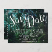 De ingerichte Bosbomen de vlakke Lichten sparen de Briefkaart (Voorkant / Achterkant)