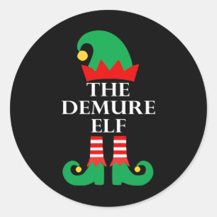 De ingetogen elf bijpassende familie pyjama's grap ronde sticker