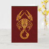 De ingewikkelde Gele Dierenriem van Schorpioen op Kaart (Gele Bloem)