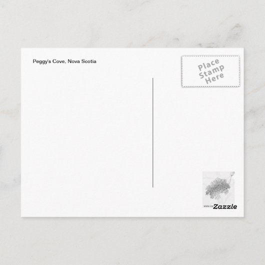 De Inham van Peggy, Nova Scotia Briefkaart (Achterkant)