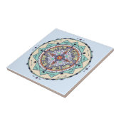 De inheemse Ceramiektegel van Mandala van Symbolen Tegeltje (Zijkant)