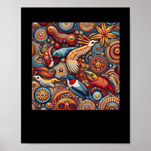 De inheemse cultuur van Australië Aboriginal kunst Poster (Voorkant)