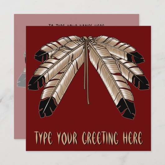 De inheemse Uitnodigingen Gepersonaliseerde (Voorkant / Achterkant)