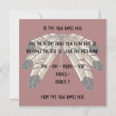 De inheemse Uitnodigingen Gepersonaliseerde (Achterkant)