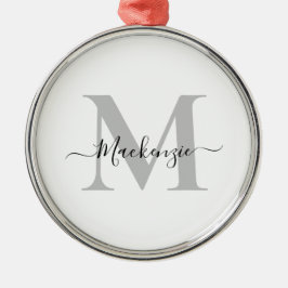 De Initiaal Naam Monogram aanpassen - Premium Metalen Ornament