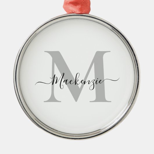 De Initiaal Naam Monogram aanpassen - Premium Metalen Ornament (Voorkant)