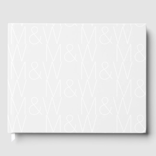 De Initialen-monogram van ons paar aanpassen Gastenboek (Voorkant)