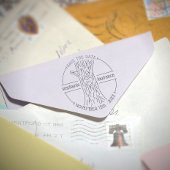 De Initialen van de paren van de boomstam sparen d Rubberstempel