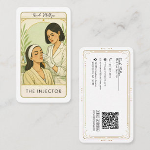 De Injector Med Spa Skin Tarot Social Media QR Visitekaartje