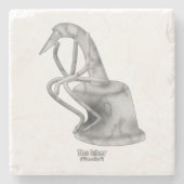 De Inker ("Pen-sive") - Marmeren Onderzetter (Voorkant)