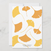 De inkgo laat de gouden herfstbruiloft van de mari kaart (Achterkant)