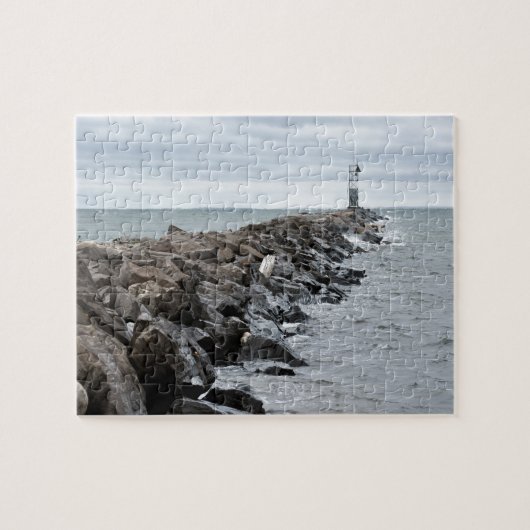 De inlaat bij Lake Montauk Point Legpuzzel (Horizontaal)