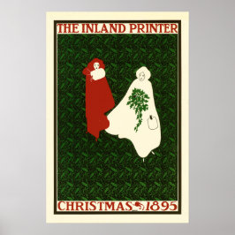De Inland Printer 1895 Kerstmis zal Bradley Art ve Poster