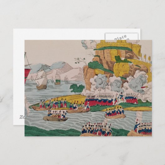 De inname van Algiers door de Fransen Briefkaart (Voorkant / Achterkant)