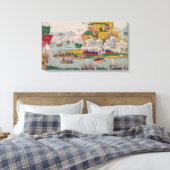 De inname van Algiers door de Fransen Canvas Afdruk (Insitu (Slaapkamer))