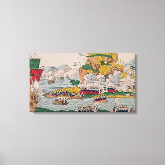 De inname van Algiers door de Fransen Canvas Afdruk (Voorkant)