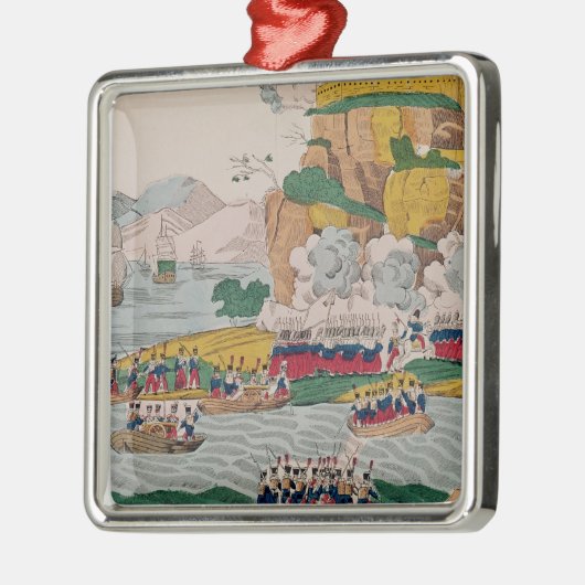 De inname van Algiers door de Fransen Metalen Ornament (Links)