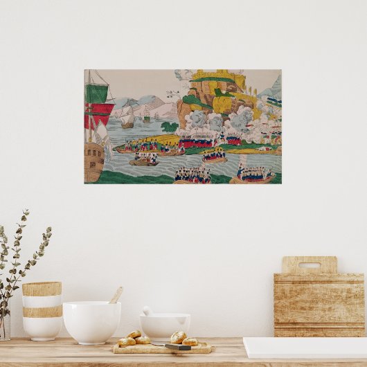 De inname van Algiers door de Fransen Poster (Keuken)