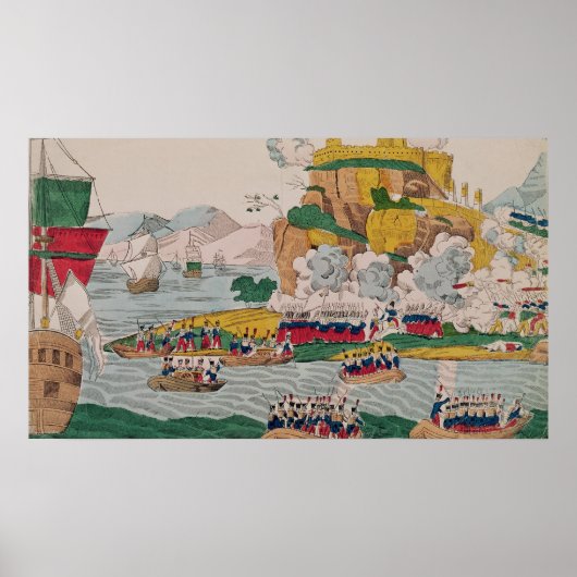 De inname van Algiers door de Fransen Poster (Voorkant)