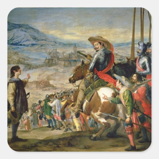 De inname van Breisach Vierkante Sticker (Voorkant)