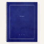De Inquiry | Indigo Leer & Zilveren Afstuderen Notitieboek (Voorkant)