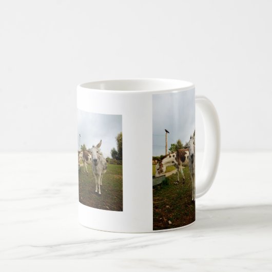 De inquisitieve donkey-mok koffiemok (Voorkant rechts)