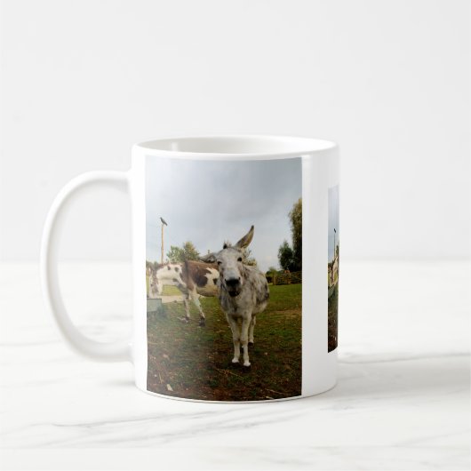 De inquisitieve donkey-mok koffiemok (Links)